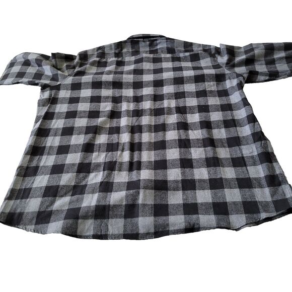 Design In Italy Shirt Mens 4XL Blue Flannel Plaid Luxury Collared Button Down - Picture 7 of 11